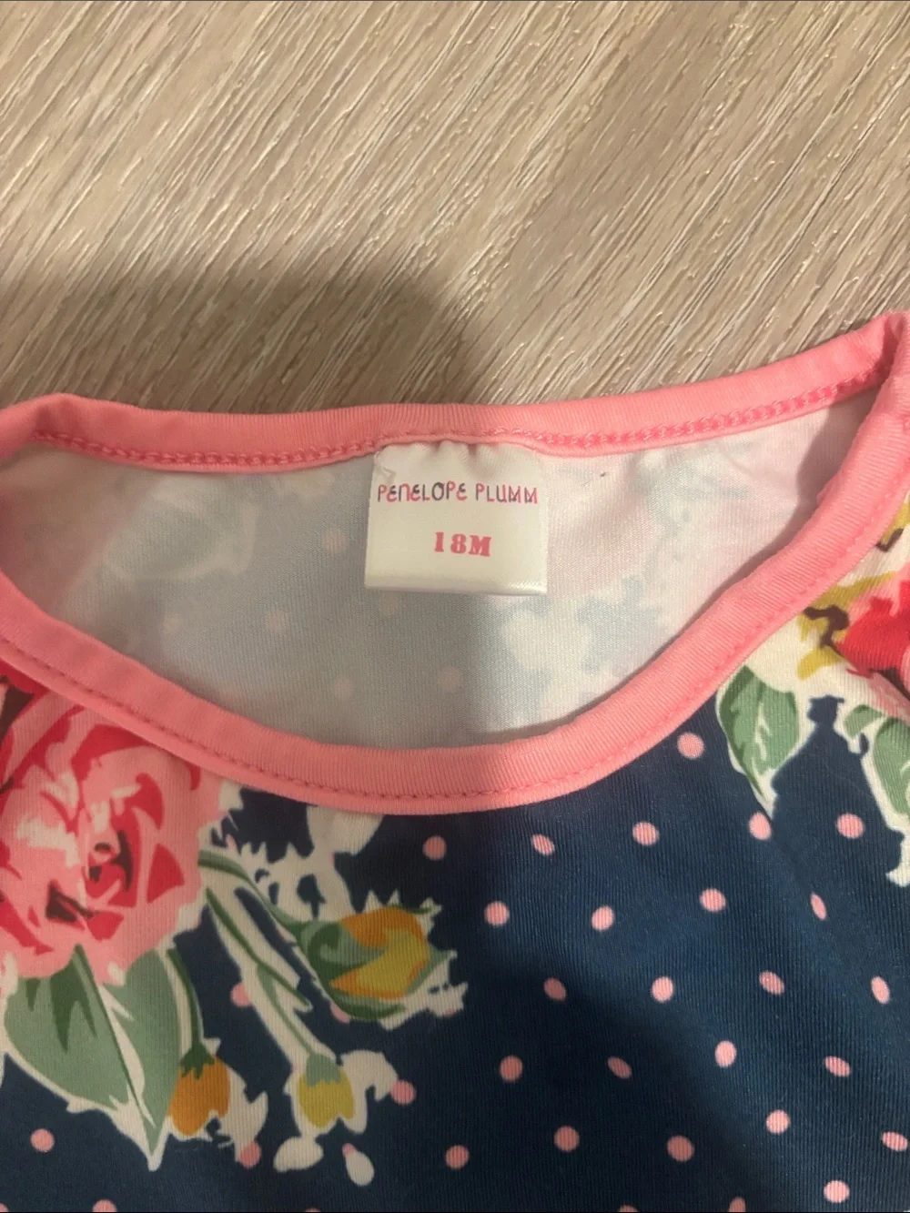 Floral Navy & Pink Ruffle One-Piece for Kids